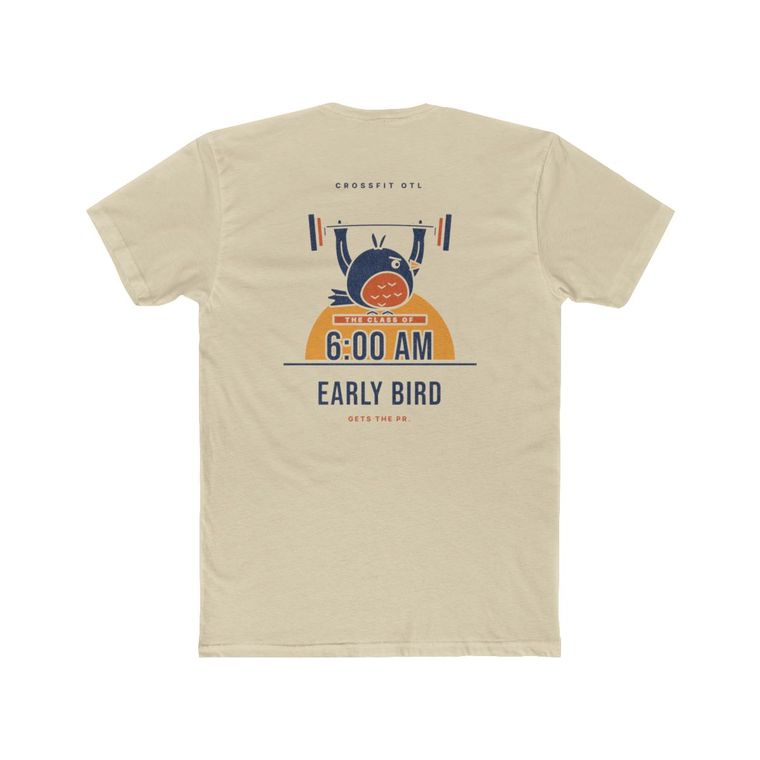 Early Bird tee, back view