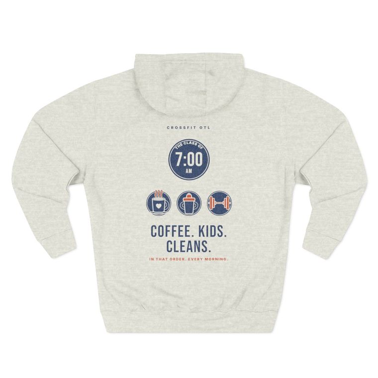 Coffee. Kids. Cleans. hoodie, back view