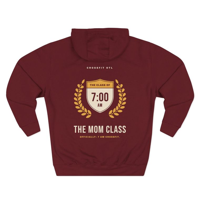 The Mom Class hoodie, back view