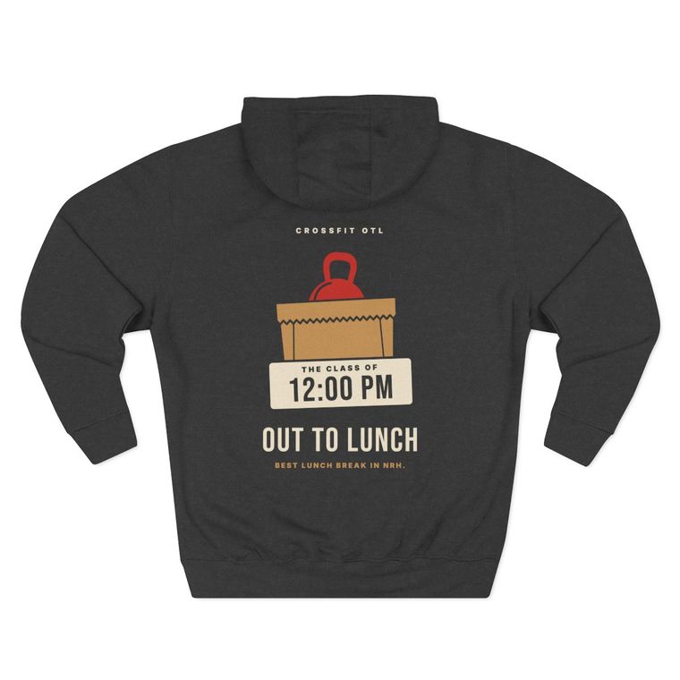 Out To Lunch hoodie, back view
