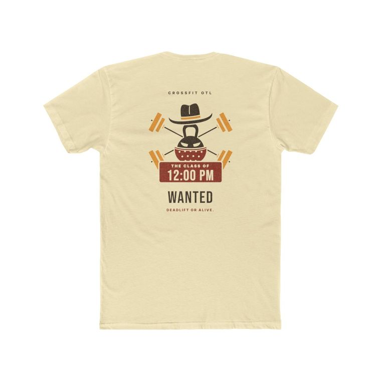 Wanted tee, back view