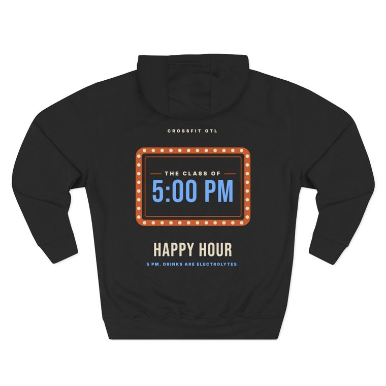 Happy Hour hoodie, back view