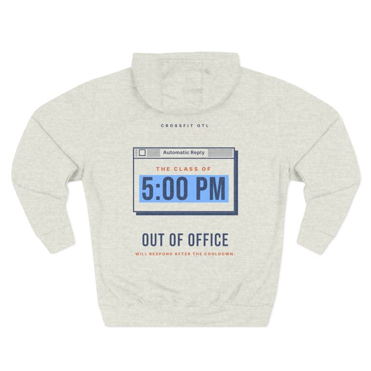 Out Of Office hoodie, back view