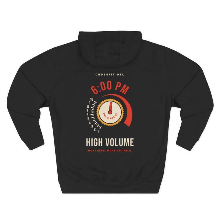 High Volume hoodie, back view