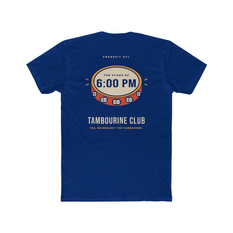 Tambourine Club tee, back view