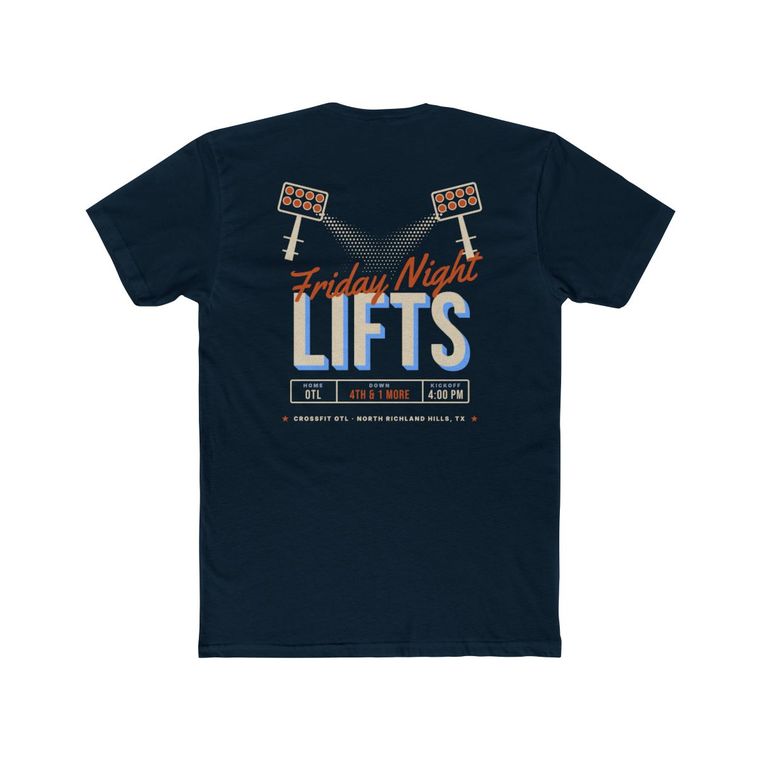 Friday Night Lifts tee, back view